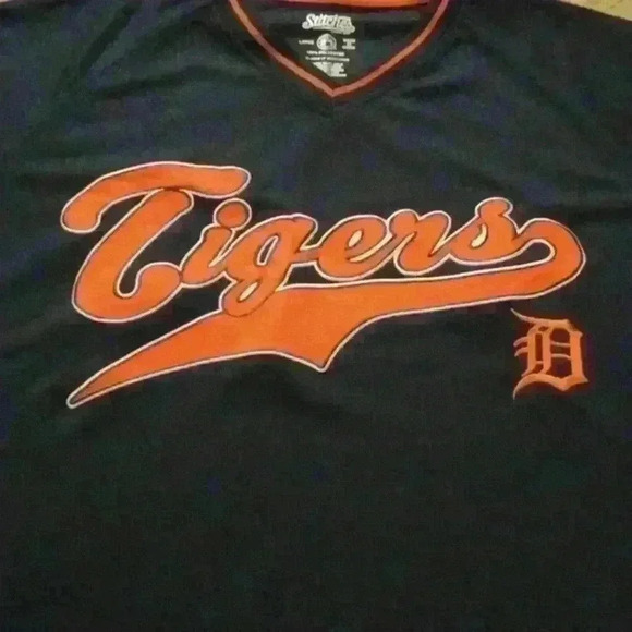 **NWT** DETROIT TIGERS MLB STITCHES 2014 PULLOVER JERSEY‎ SIZE LARGE - Picture 2 of 10